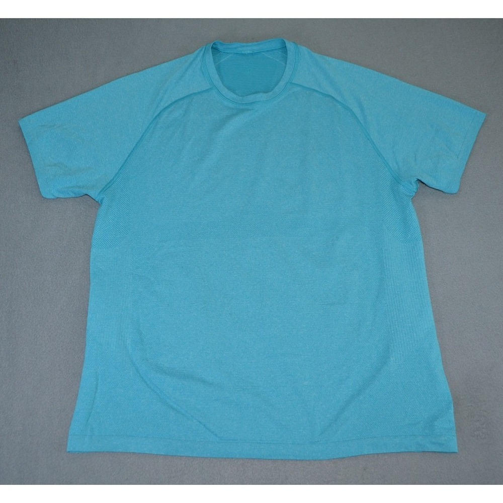 Lululemon Shirt Mens XL Metal Vent Tech Short Sleeve Running Gym Turquoise